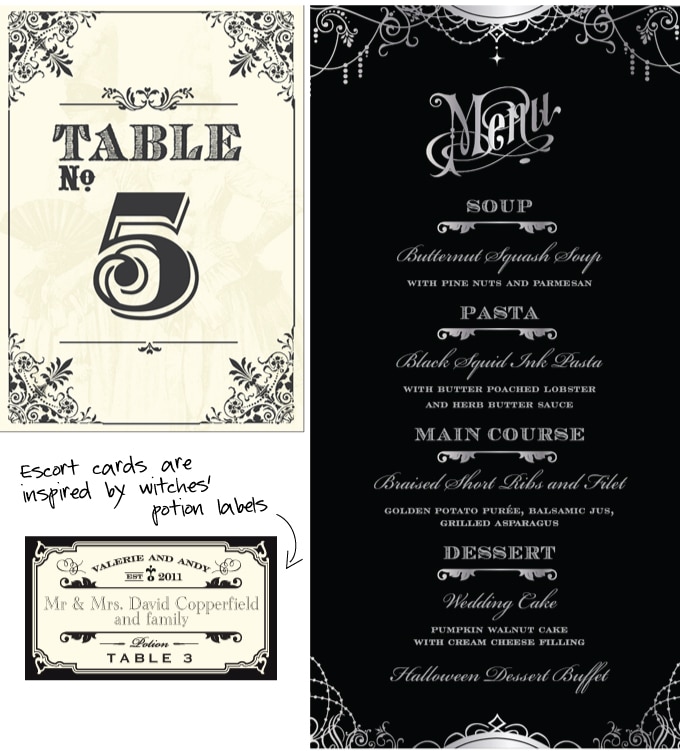 Halloween Wedding Invitations | Atelier Isabey