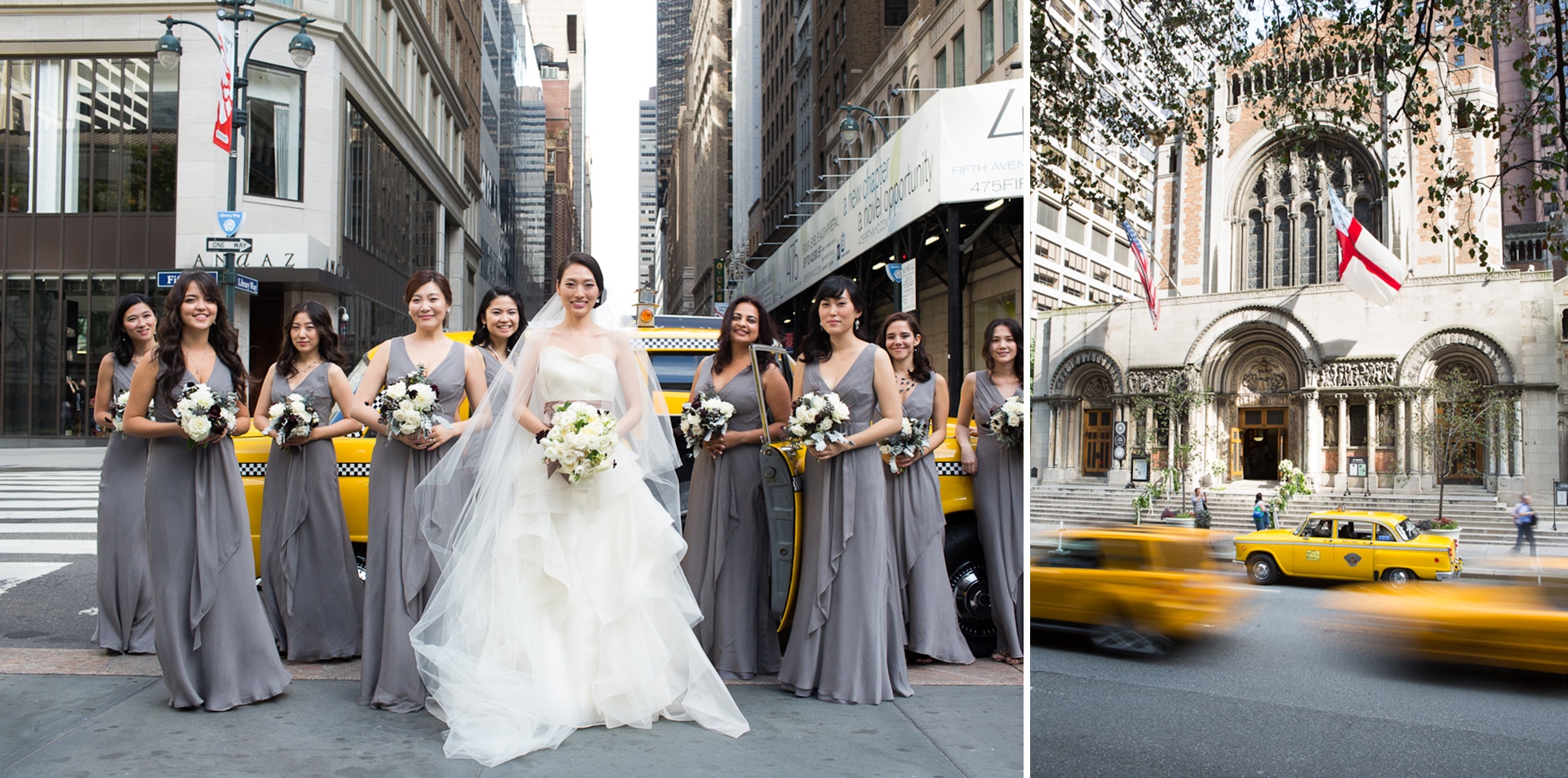 NYC Library Wedding Bridesmaid Dresses